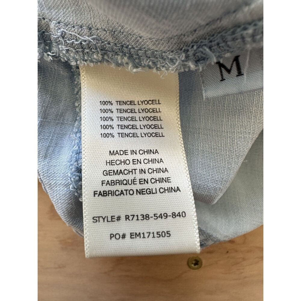 Anthropologie Cloth & Stone Chambray Tencel Shorts Women’s M Zip Fly - Picture 10 of 10